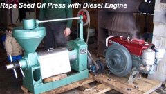 rapeseed oil press with diesel engine