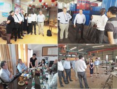 French customer visit for peanut shelling and selecting plant