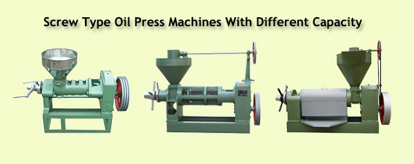 capacity for oil presses